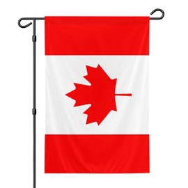 Canada Garden Flag, 12x18 Inch Double-Sided, Vivid Color Red Maple Leaf Canadian National Yard Flags, for Indoor Outdoor Party Home Lawn Decor