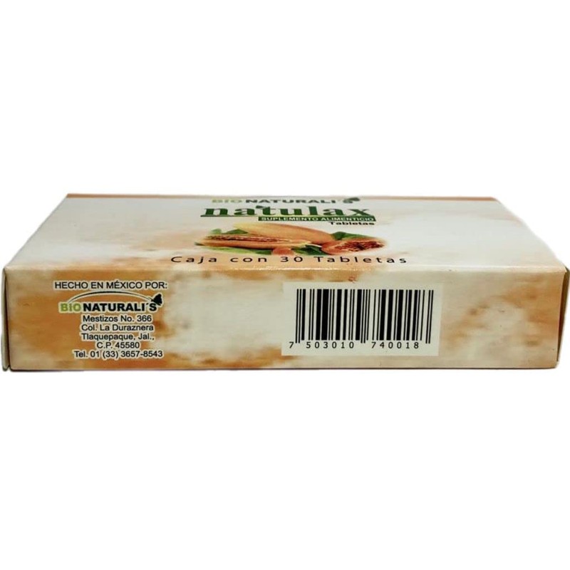 natulax SUPLEMENTO ALIMENTICIO caja con 30 Tabletas