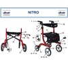 Replacement Parts for Drive Nitro Aluminum Rollator, (7. Bag -