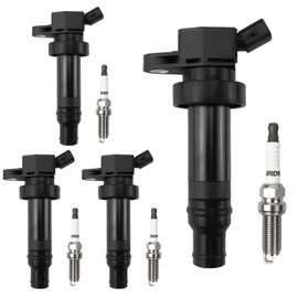 Sets of 4 UF652 Ignition Coil &93815 Spark Plug for Hyundai Accent 2012-2020,Hyundai Veloster 2012-2017，Kia Rio 2012-2020,Kia Soul 2012-2019，Replaces#273012B100 C1803 GN10634 5C1860