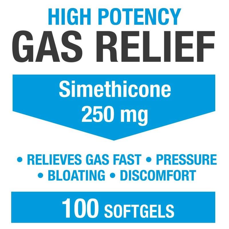 P Puregen Labs High Potency Gas Relief Softgels with Simethicone