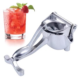 Bamyli Manual Juicer Lemon Squeezer Hand Press Citrus Juicer Aluminium Alloy Fruit Press with Curved Handle Portable Robust Removable Hand Press Fruit Press Dishwasher Safe