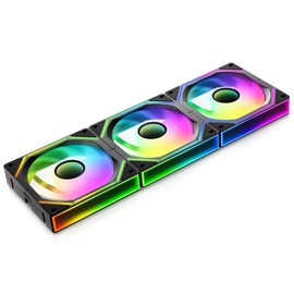 Ocypus Gamma F12 UNI 120mm PC Fans, Daisy-Chain Computer Case Cooling Fan, New-gen Infinity Mirror, Flowing ARGB Light Effects, Low Noise PWM, Up to 1800RPM 9-Blade Reverse (BK, 3PCS)
