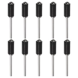 sourcing map 10pcs 1/4 Inch Sanding Drum Rubber Mandrels 2.35mm Shank Sanding Sleeve Holder for Drum Sander Rotary Grinder