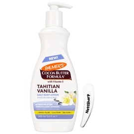 Palmer’s Cocoa Butter Formula Tahitian Vanilla Body Lotion with Vitamin E 400ml– Intensely Hydrating Daily Moisturiser for All Skin Types- Nourishing Body Lotion for Soft, Smooth Skin with spatula