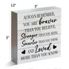 Rusic Motivational Sayings Wooden Box Sign Always Remember You Are