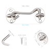 Pack of 2 storm hooks with eyelet, cabin hooks, stainless
