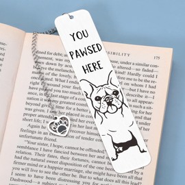 French Bulldog Gifts for Women Dog Lovers, Dog Lovers Gifts for Women, Dog Mom Gifts for Women, Cute Dog Bookmarks Book Club Gifts for Readers Book Lovers Women Men, Book Marks for Reading Women Men