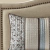 Madison Park Quilt Set Luxurious Jacquard Stripes Design - All