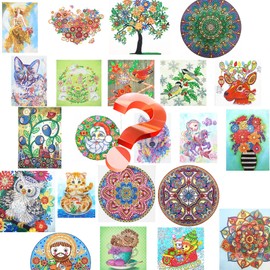 4 Pcs Special Shape Rhinestone Diamond Art Painting Kits, Animals Diamond Art Kits for Adults Beginner, DIY Diamond Dots Art Painting by Number for Gift Home Wall Art Decor