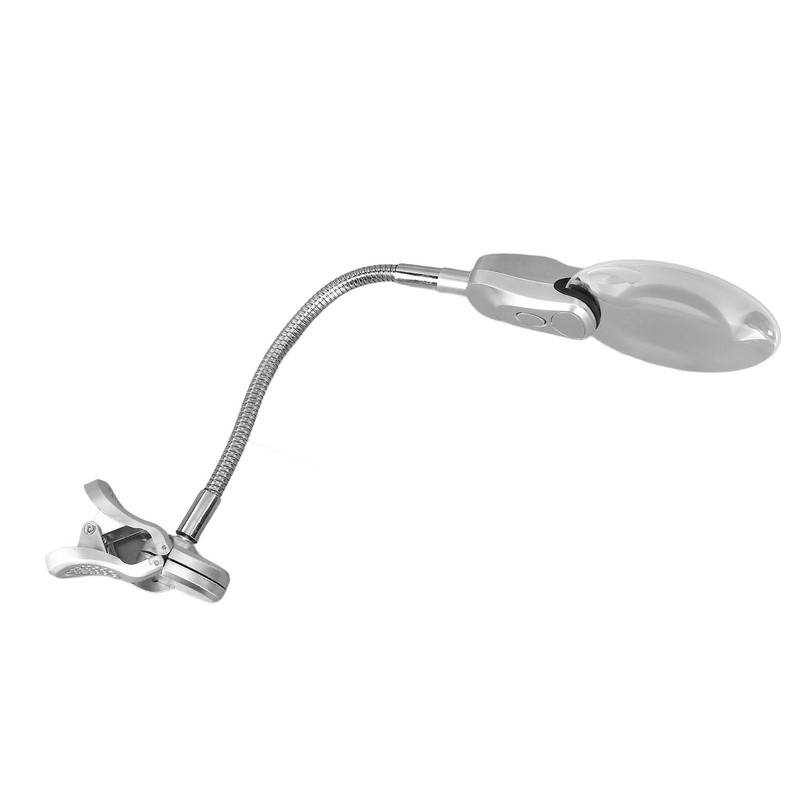 Magnifying Glass with Light Adjustable Flexible Gooseneck Clip On Magnifying