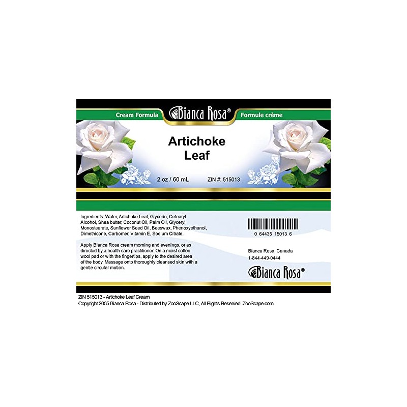 Bianca Rosa Artichoke Leaf Cream (2 oz, ZIN: 515013)