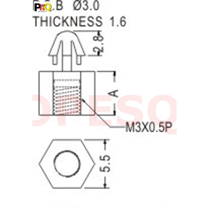 POPESQ® #A1995 Socket Header and Pin Header Kit 2.54 mm