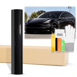 60"x72" (5FTx6FT) Black Gloss Glossy Vinyl Wrap Auto Car Sticker Decal Film Sheet Bubble Free Air Release Technology with Tool Kit