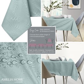 AmeliaHome Tablecloth, Lotus Effect, Water-resistant