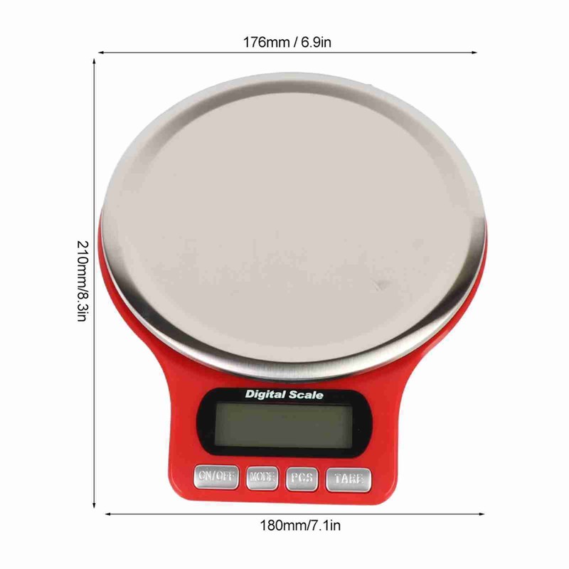 3kg/0.1g Stainless Steel LCD Digital Kitchen Scale Electronic Cooking Food