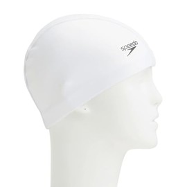 Speedo SE12070 Swim Cap, Tricot Cap, Unisex, White, Free