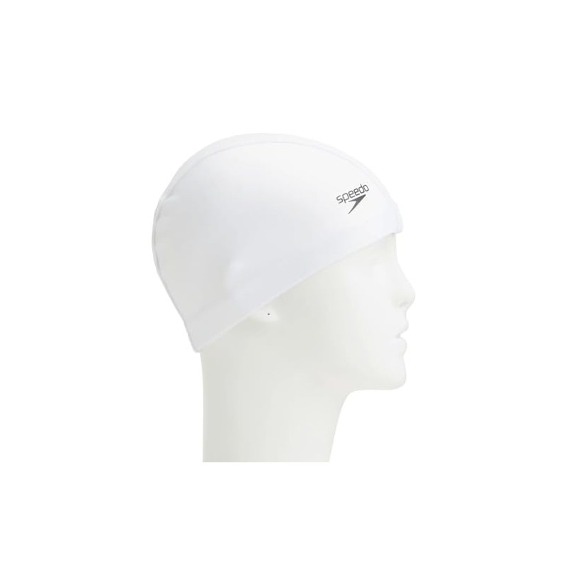 Speedo SE12070 Swim Cap, Tricot Cap, Unisex, White, Free