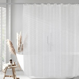 Aeici Anti-Mould Shower Curtain 180 x 180 cm Transparent EVA Bathroom Bath