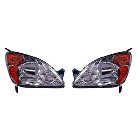 For Honda CRV Headlight Assembly Unit 2002 2003 2004 Pair Driver and Passenger Side | DOT Certified | HO2518104 + HO2519104