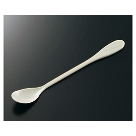 Chuo Kagaku 635334 Plastic Cutlery, Disposable Mudler Spoons, Single Bag, 100 Pieces, White, Approx. 0.4 x 7.5 x 1.2 inches (1 x 19 x 3 cm)