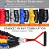 Coolrunner 14 PCS Resistance Bands Set, Exercise Tubes, 20lbs to