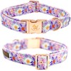 Elegant little tail Dog Collar, Spring Pet Collar with Flower