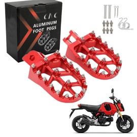 NACORE Motorcycle Foot Pegs Pedal Footpegs for GROM MSX 125 2013-2026, MONKE.Y 125 2020-2025 Dirt Street Bike, RED