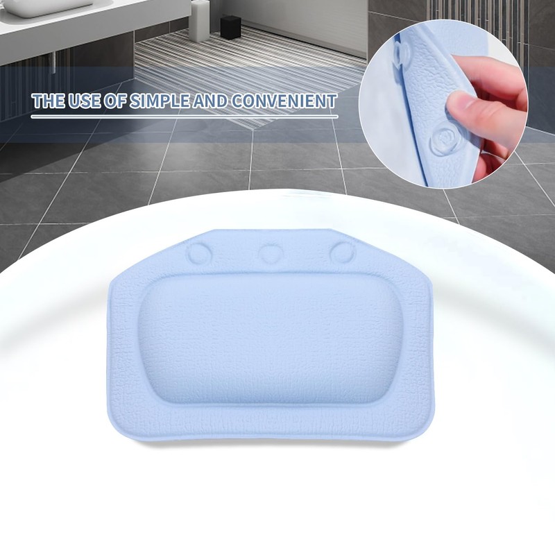 Bath Pillow Bath Spa Pillow Bath Pillow with Non-Slip Suction