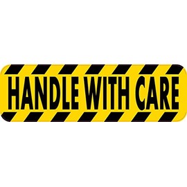StickerTalk Handle with Care Vinyl Sticker, 10 inches by 3 inches
