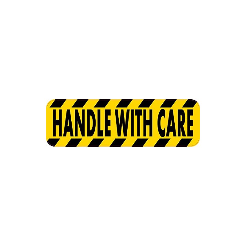 StickerTalk Handle with Care Vinyl Sticker, 10 inches by 3