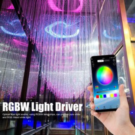 flexman Fibre Optic Lights Set, 16 W, RGBW, Sparkling Fibre Optic Lights, Star Ceiling Lighting Set with App Voice Remote Control, 17 Static Colours, Ceiling Lighting Decoration