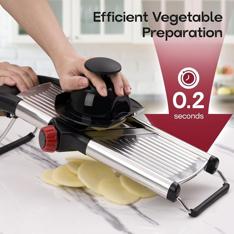 X Home Adjustable Mandoline Slicer Stainless Steel Vegetable Chopper Food