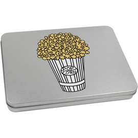 Azeeda 220mm 'Bag Of Popcorn' Metal Hinged Tin/Storage Box (TT00225159)