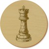 Azeeda 6 x 'Chess Castle Piece' 95mm Round Wooden Coasters