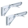 Sumnacon Sturdy Folding Shelf Brackets - Heavy Duty Metal Triangle