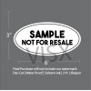VISX SAMPLE not for resale Oval Circle Sticker Decal city