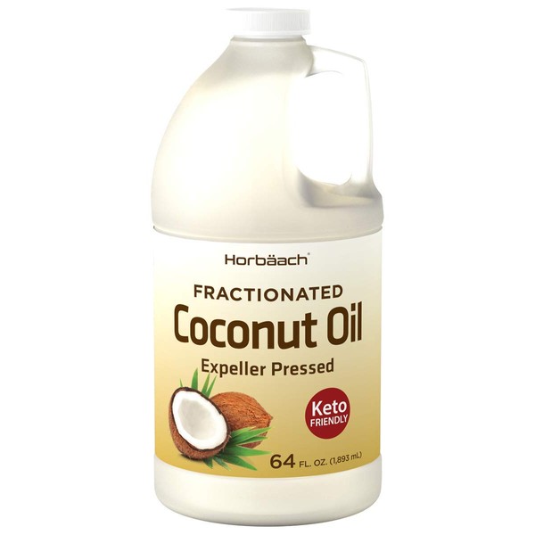 Liquid Coconut Oil for Cooking | 64 oz | Fractionated & Unflavored | Keto Friendly | Vegetarian, Non-GMO & Gluten Free | by Horbaach