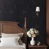CRE8TIVE 12"x354" Floral Peel and Stick Black Wallpaper - Embossed
