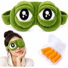 3D Frog Sleep Mask, Funny Cute Frog Eye Mask, Soft