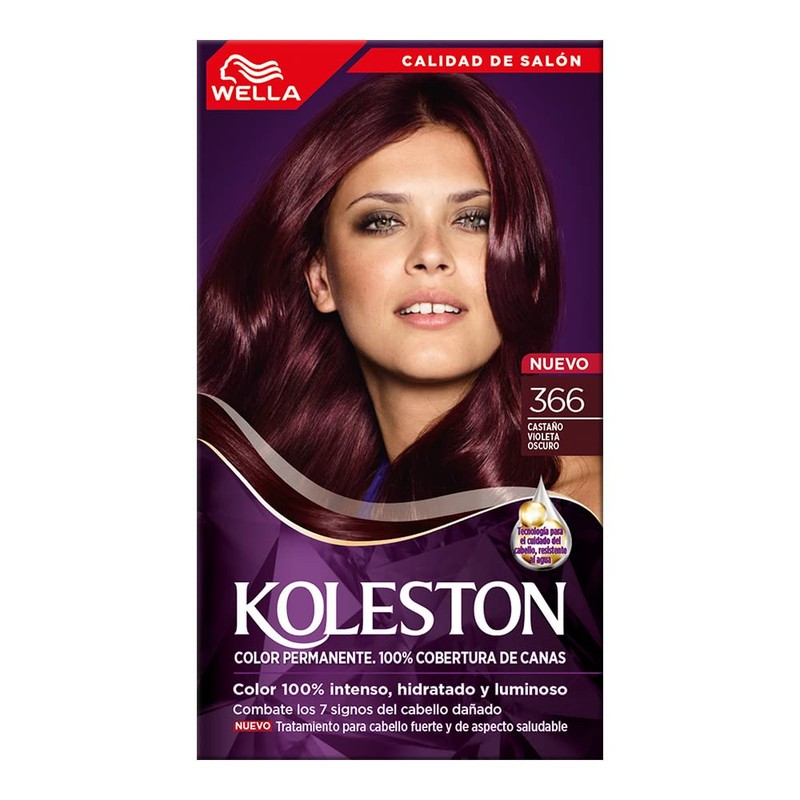Koleston Tinte Permanente 366 Castaño Violeta Oscuro, 70 ml -