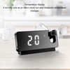 Projection Alarm Clock USB Rechargeable White Light Snooze Function Adjustable