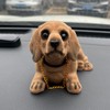 PROROK Resin Car Ornaments Nodding Dog, Bobble Head Beagle, Bulldog,