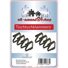 all-around24 Pack of 16 tablecloth clips, table cloth holder, stainless steel clips for tablecloth