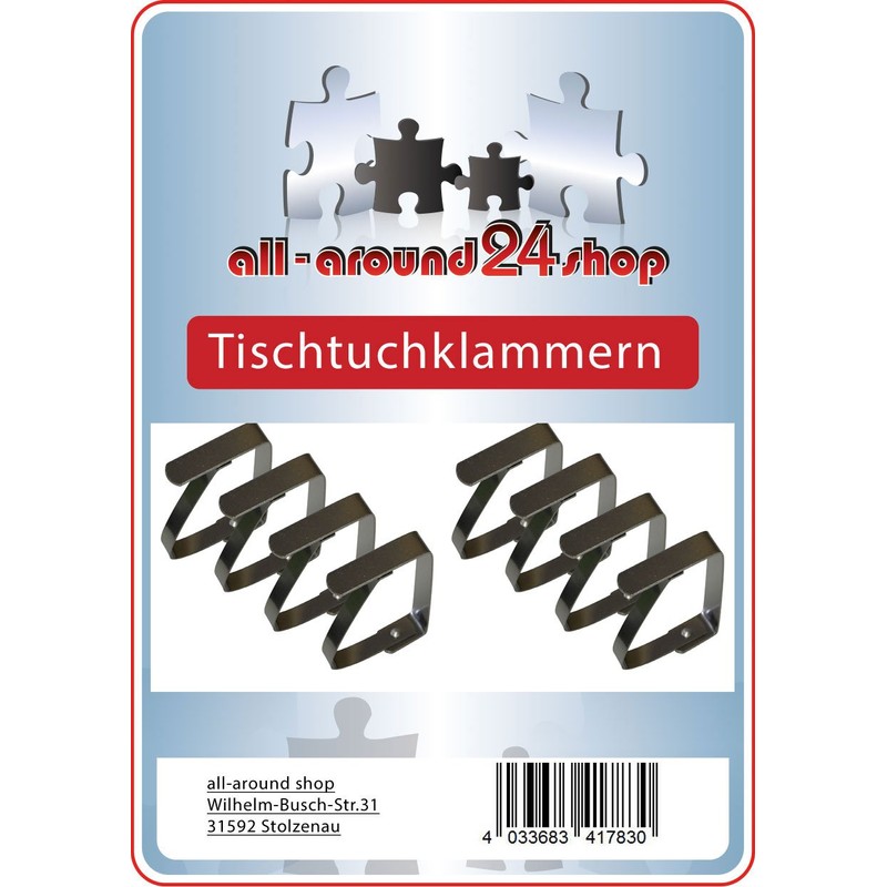 all-around24 Pack of 16 tablecloth clips, table cloth holder, stainless