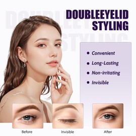 Double Eyelid Tape 600 Pcs,Create Perfect Double Eyelids, Lift Sagging Eyelids, Change Asymmetrical Eye Size,Three Sizes To Perfectly Enhance Your Eyes,And Make Your Eyes More Charming