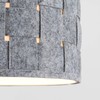 MiniSun | Small Modern Grey Felt Weave Design Drum Light
