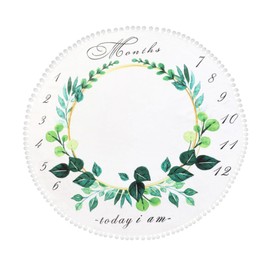 Operitacx 1 PC Adorable Blanket Super Soft Flannel Swaddle Photo Prop for Newborns for Showers and Milestone Photography White Green