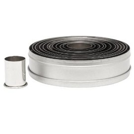 Ateco Plain Edge Round Cutters in Graduated Sizes, Stainless Steel, 12 Pc Set