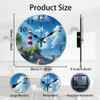 CHGCRAFT Ocean Lighthouse Wall Clock 12 Inch Battery Operated Wall